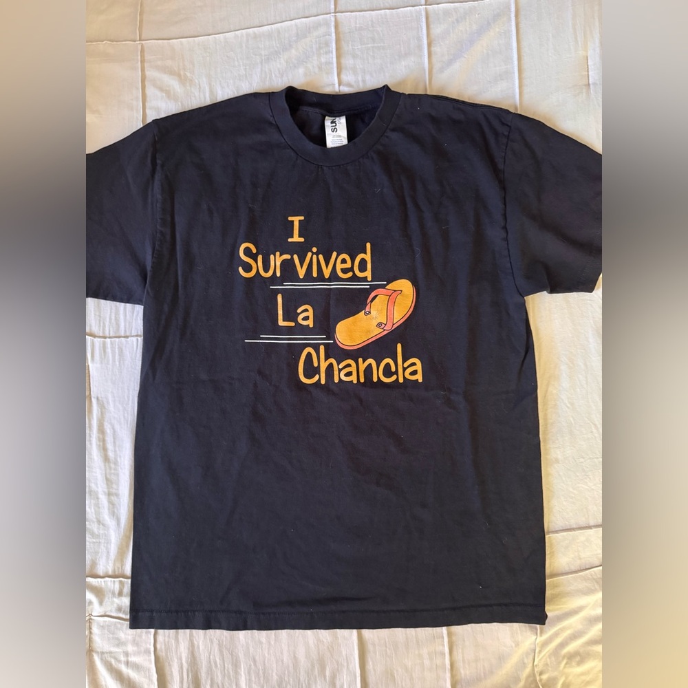 I survived La Chancla Black Graphic t-shirt